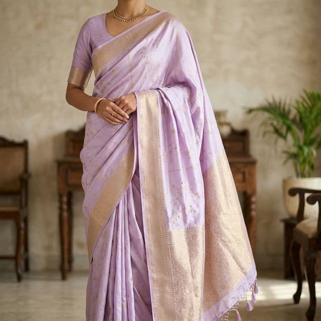 Pure Lavender Kanjivaram