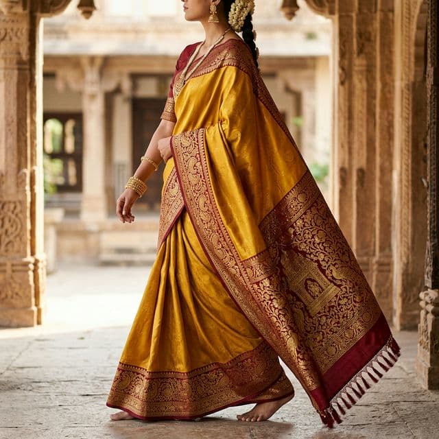 Traditional Mustard & Maroon