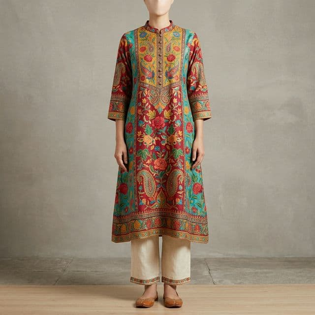 Kashmiri & Printed Kurti