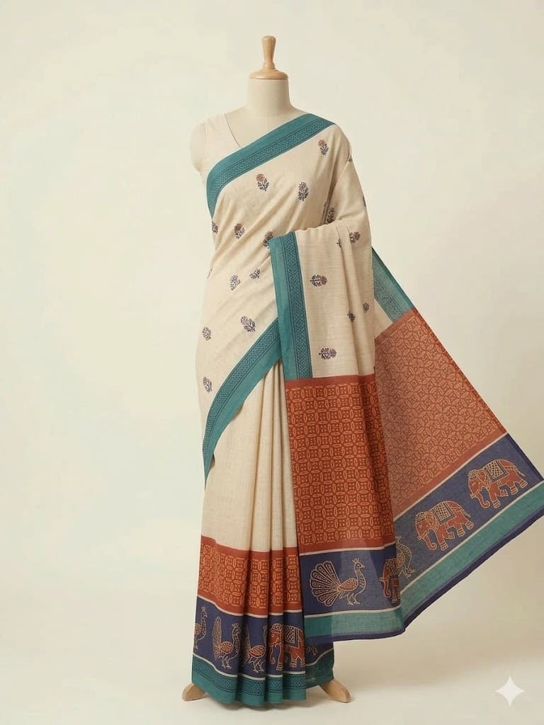 Polyester Cotton Sarees
